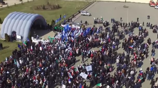 Крымский митинг в Грозном 