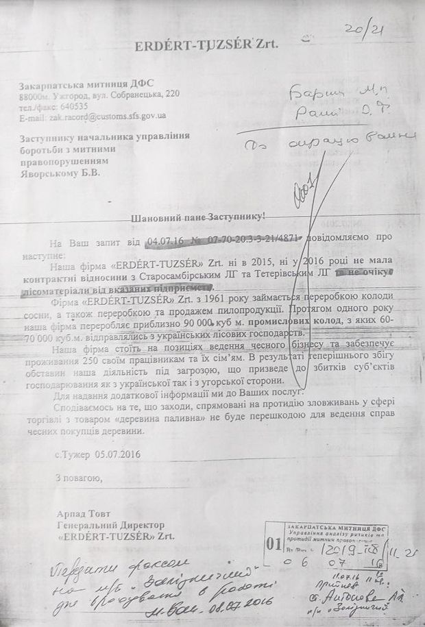 Українські лісгоспи відправляли в ЄС ліс по фіктивних документах - Г.Москаль