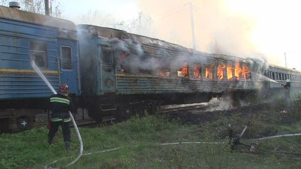 Пожежа у пасажирському вагоні у Львові